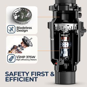 Broyeur alimentaire électrique domestique intelligent, marche avant et arrière, chambre de broyage de 1 L, broyeur de déchets alimentaires, pas encore d'<span class=keywords><strong>avis</strong></span> - Product Image 2