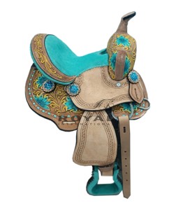 Silla de Montar Western de Cuero Marrón de Alta Calidad con Arco de Fibra de Vidrio y Estribos de Acero Inoxidable, Tamaños y Colores Personalizables, Venta al por Mayor - Product Image 1