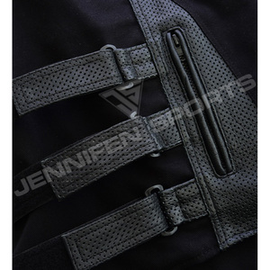 Chaleco de Motocicleta Personalizado para Hombre, de Alta Calidad, Estilo Personalizado, de Cuero y Lona, Transpirable, con Cierre de Cremallera, a la Moda - Product Image 3