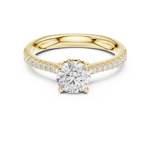 DELIGHT 10K Women's Fashion <b>Statement</b> <b>Ring</b> with CZ Diamond Elegant Diamond <b>Rings</b> - Product Image 5