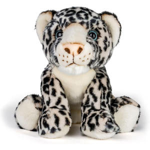 Peluche de Leopardo de las Nieves Realista con Marcas Faciales Distintivas, Adorable y Abrazable, de 12 Pulgadas, Suave y Peludo, Juguete de Leopardo para Bebés - Product Image 1