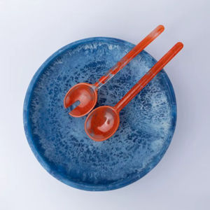 Juego de Servidores de Ensalada Artísticos y Duraderos, 100% Resina, con Cuchara para Helado, Diseño de Ángel, Pintados a Mano, para Uso en el Hogar y Hoteles - Product Image 1