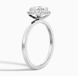 Cushion Cut Geometric Moissanite Claw Setting Luxury <b>925</b> Sterling <b>Silver</b> White Gold Plated Dainty Minimalist Engagement Wedding - Product Image 3