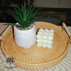 Deluxe Quality Heart Shape Rattan Serving Tray Large Size Kitchenware Tableware Food Serving Tray From India - Product Image 4