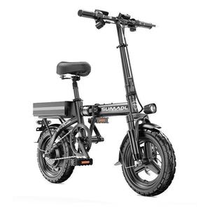 Bicicleta Eléctrica Plegable Alemana de Alta Gama, Aleación de Aluminio, 24 Velocidades, Ruedas de 14 Pulgadas, Motor en el Buje Delantero, Batería de Litio de 48V, Ultraligera y Compacta - Product Image 1