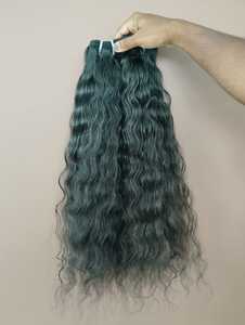 Extensions de cheveux naturels bouclés vierges indiens Remy à double trame - Product Image 1