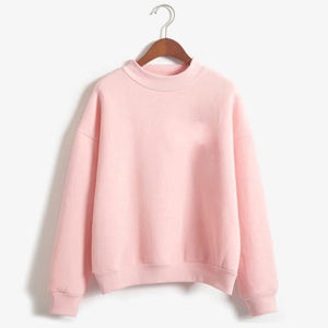 Women's White Mock Neck Oversized Sweatshirt <b>Drop</b> Shoulder Long Sleeve Casual Fleece Pullover Loose Fit Soft Cotton Blend Autumn - Product Image 2