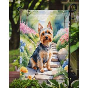 Silky Terrier Spring Path Garden Flag Boîte aux lettres multicolore Bannière de cour décorative pour Patio Artwork et parterres de fleurs Petite taille - Product Image 3