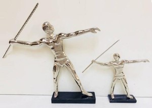 Juego de 3 Esculturas Figurativas de Plata de Jaffs Exports, Decoración Moderna de Metal para Mesa, Figuras Artísticas Hechas a Mano para Sala de Estar - Product Image 2