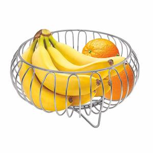 Cesta de frutas metálica modernista que aporta elegancia atemporal y encanto moderno a cualquier espacio de cocina. - Product Image 1