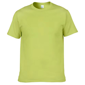 T-shirts basiques décontractés pour hommes en tissu 100% coton, couleur unie, impression par transfert thermique, manches courtes, bonne qualité, t-shirts unis - Product Image 1