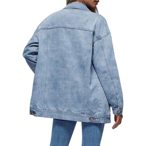 2025 femmes à la mode surdimensionné bouton Denim Jean veste loin hommes et femmes à manches longues haut court automne/hiver mode tenue - Product Image 3