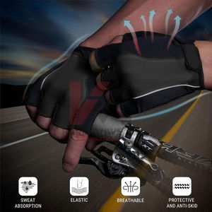 Gants de sport pour cyclisme, pour hommes et femmes, demi-doigts, avec rembourrage en gel de 5 mm, antidérapants, respirants, pour l'entraînement et la salle de sport - Product Image 6