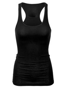 Débardeur tricoté à col rond pour femme, coupe ajustée, extensible, respirant, séchage rapide, mode décontractée d'été, vente en gros - Product Image 3