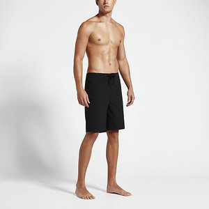 Men's Solid <b>Black</b> <b>Board</b> Shorts Mid Waist Drawstring Quick Dry Eco-Friendly Casual Swimwear Front Logo Cotton Shorts - Product Image 6