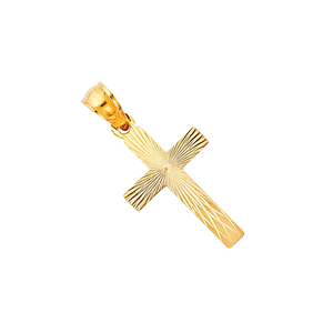 Nuevo collar con colgante de Cruz chapado en oro de 18 quilates, estilo de diamante clásico súper moderno para mujeres, hombres, niños, aleación cristiana - Product Image 2