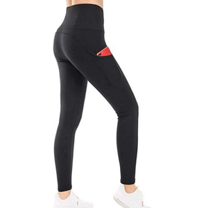Pakistan Manufacturer's Women's Seamless Gym Workout <b>Leggings</b> <b>with</b> <b>Pockets</b> Solid Pattern Yoga Pants - Product Image 1