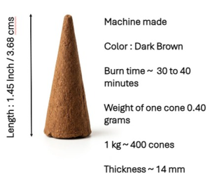 Jasmine Bliss High Organic Eco-Friendly Incense Cones Aromatherapy <b>Diffuser</b> Fragrance <b>Sticks</b> for Home Meditation Yoga - Product Image 3