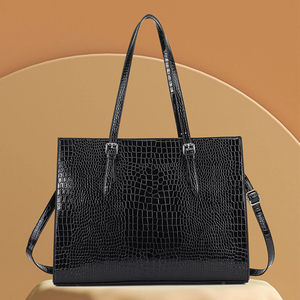 Genuine Leather <b>Work</b> <b>Tote</b> <b>Bag</b> Solid Color Open Top Minimalist Style for Daily Use Leather <b>Work</b> <b>Tote</b> <b>Bag</b> - Product Image 4