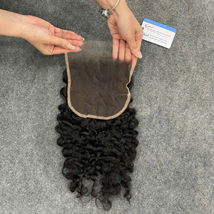 ผมแท้สีดำแบบลอนพม่า 5x5 HD Lace Closure ขายดี ราคาส่งจากผู้ผลิต - Product Image 4