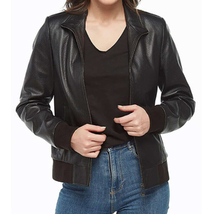 Factory Direct <b>Womens</b> Leather <b>Jacket</b> Premium Solid Color <b>Winter</b> Fashion Casual Outerwear Soft <b>Warm</b> Windproof Breathable Ladies - Product Image 1