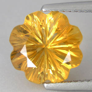 Cuarzo Amarillo Facetado con Corte de Flor, Gema Suelta para la Fabricación de Joyas, Anillos y Pendientes, Venta al por Mayor - Product Image 4