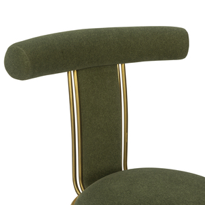 Modern Solid Wood Eco-Friendly Durable Water Resistant Lightweight Steady Bar <b>Stool</b> Green <b>Seat</b> Midcentury Design Home Dining - Product Image 6