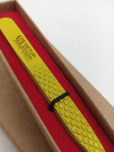 Pinzas de extensión de pestañas de acero inoxidable con recubrimiento de polvo amarillo de volumen ruso, logotipo personalizado, herramientas de belleza, diamante - Product Image 5