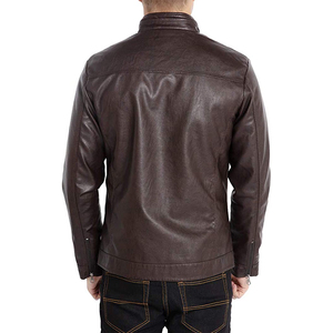 <b>Men's</b> Fashion Fleece Reflective Jacket Canvas Leather Coat with Reflective Material jacket for <b>men</b> - Product Image 2