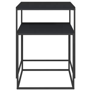 Set di 2 tavolini da caffè neri in legno tecnico e ferro, collezione da 2 pezzi - Product Image 4