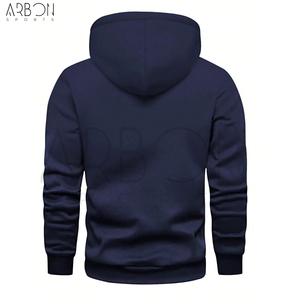 Las Mejores Sudaderas con Capucha en Azul Marino, con Bolsillo Tipo Canguro y Cordón Ajustable, Sudaderas de Felpa de Algodón Grueso - Product Image 2