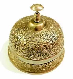 Campana de mesa metálica premium para servicio de escritorio, para recepción de hotel, restaurante, mostrador de oficina, con sonido claro. - Product Image 2