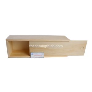 Modern Natural Wooden <b>Wine</b> Box Eco-Friendly Accessory with Handle Made in Vietnam - Product Image 2