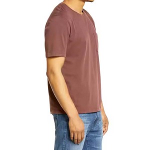 เสื้อยืดคอกลมแขนสั้นผู้ชายผ้าฝ้าย 100% สีทูโทน สกรีนโลโก้ด้านหน้าตามแบบ OEM ระบายอากาศได้ดี แห้งเร็ว เหมาะสำหรับออกกำลังกาย - Product Image 6