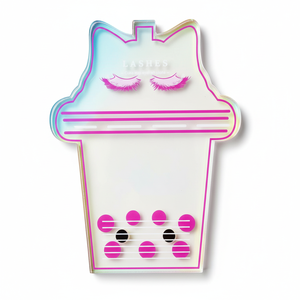 Paleta de Pestañas Estilo Arcoíris Personalizada con Soporte Magnético para Pinzas, Organizador de Pestañas Acrílico para un Trabajo Preciso - Product Image 5