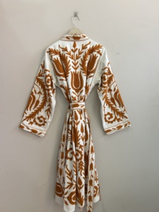 Indian Ethnic Suzani Embroidered Handmade Women Jacket Long <b>Duster</b> Kimono Robe - Product Image 6