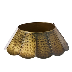Aluminum Vintage Heavy Duty Large Outdoor Christmas <b>Tree</b> <b>Stand</b> with Scalloped Design - Product Image 1