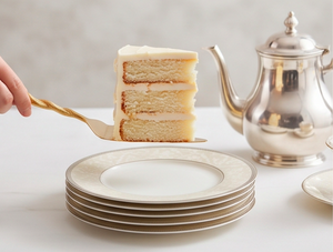 Juego de utensilios para servir pasteles de acero inoxidable con acabado en oro mate y mango en espiral para bodas y celebraciones especiales - Product Image 4
