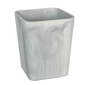 Paquete de 2 Cubos de Basura de Imitación Mármol de 30L para Baño, con Tapa Abierta y Pedal - Product Image 4