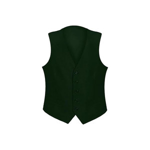 Chaleco Formal Marrón para Hombre, Cuello en V, Cierre de un Botón, Color Sólido, Poliéster, para Trajes, Otoño - Product Image 3