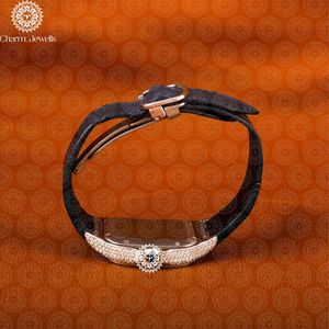 Charm_Jewells Elegant Women's Rectangle Quartz <b>Watch</b> With Leather Band Stainless Steel Case 18mm Buckle Closure - Product Image 3