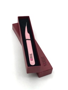 Pinzas Profesionales de Acero Inoxidable para Extensión de Pestañas, 10 mm, Punta Serrada, Antimagnéticas, Antiestáticas, Recubrimiento de Polvo Rosa Claro - Product Image 6