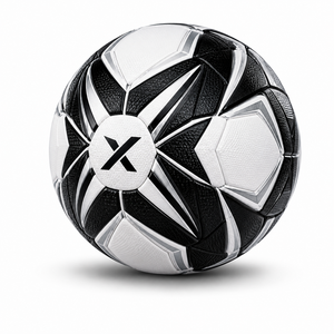 Ballons de football X Custom X Premium Design |   Blanc Noir |   Logo X |   Fabricant OEM ODM |   Design haut de gamme |   Qualité supérieure | Durable - Product Image 2