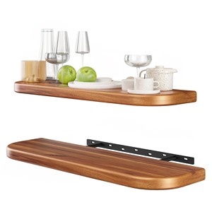 Bamboo Ceramic Tile Mosaic <b>Wall</b> <b>Shelves</b> <b>Floating</b> <b>Shelves</b> Single Mid Century Modern OEM Custom Wholesale | Aqudus Saleem India - Product Image 3