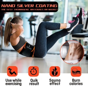 Cinturón de sudoración ajustable para cintura, con revestimiento plateado, efecto sauna, moldeador de cuerpo con soporte lumbar para hombres y mujeres, para entrenamiento en el gimnasio. - Product Image 3