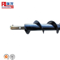 Tige de forage en spirale, diamètre 150 mm, longueur 1500 mm, tige de forage, connecteur carré, utilisé pour l'exploration géologique, tige de forage en spirale