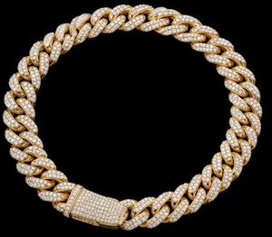 925 Sterling Silver Moissanite Cuban Link <b>Chain</b> Necklace Rhodium Plated <b>Iced</b> <b>Out</b> Hip Hop Gift for Unisex - Product Image 5