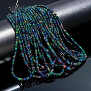 Ópalo Negro Natural Etíope, Cuentas Redondas Lisas de Ópalo de Fuego, 3-5 mm, 16 Pulgadas, para Fabricación de Joyas, Precio al por Mayor - Product Image 3