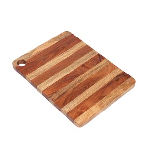 Planche à découper en bois épaisse personnalisée pour cuisine, extra durable, en bois de manguier rayé, vierge pour gravure laser de logo - Product Image 1