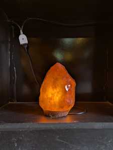 Grande lampe de sel de l'Himalaya en cristal, finition pierre naturelle, faite à la main, haute qualité, moderne, DIY, toucher réel, Ange, Fleur, Musique, Vie - Product Image 2